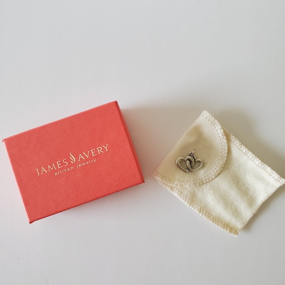 James Avery Silver Linked Hearts Charm